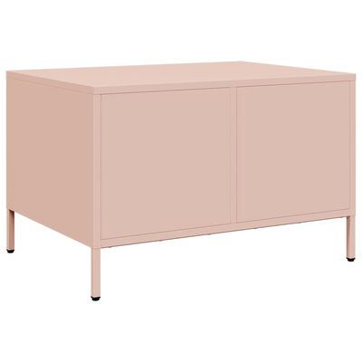 vidaXL Meuble TV rose 68x50x43,5 cm acier laminé à froid