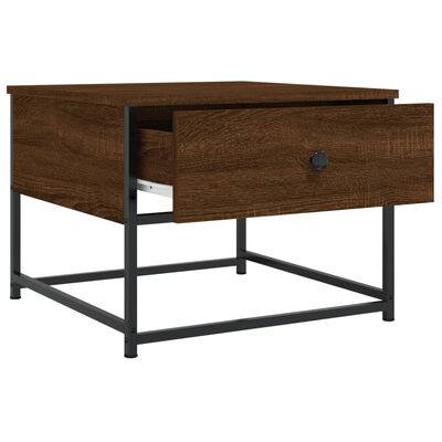 vidaXL Table basse chêne marron 51x51x40 cm bois d'ingénierie