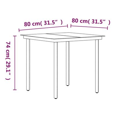 vidaXL Ensemble à manger de jardin et coussins 3 pcs Gris et noir