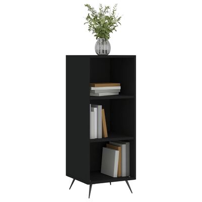 vidaXL Armoire à étagères noir 34,5x32,5x90 cm bois d'ingénierie