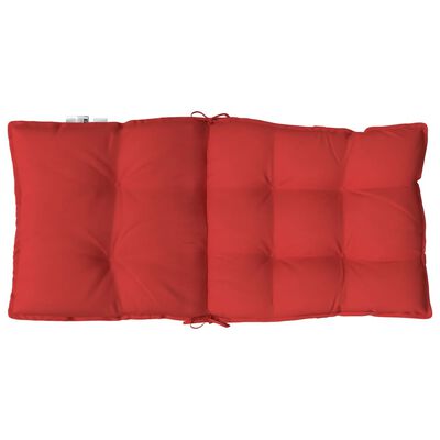 vidaXL Coussins de chaise à dossier bas lot de 4 rouge tissu oxford