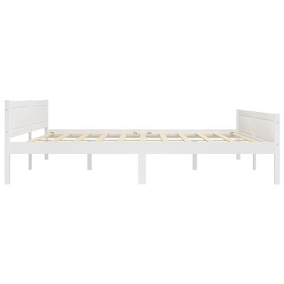 vidaXL Cadre de lit sans matelas bois massif de pin blanc 200x200 cm