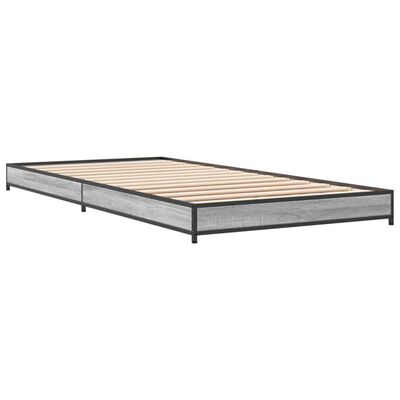 vidaXL Cadre de lit sans matelas sonoma gris 75x190 cm