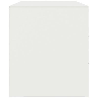 vidaXL Meuble TV blanc 99x39x44 cm acier