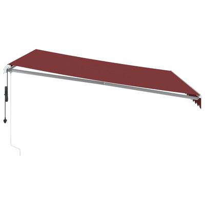 vidaXL Auvent rétractable automatique bordeaux 400x300 cm