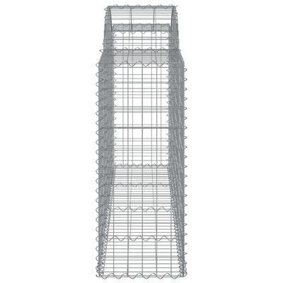 vidaXL Paniers à gabions arqués 7 pcs 200x50x100/120 cm fer galvanisé