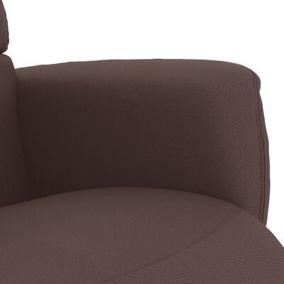 vidaXL Fauteuil inclinable avec repose-pieds marron similicuir