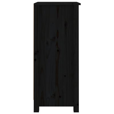 vidaXL Buffet noir 40x35x80 cm bois massif de pin