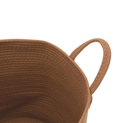 vidaXL Panier de rangement marron Ø40x35 cm coton