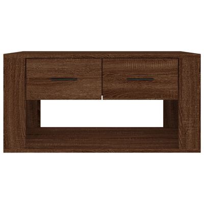 vidaXL Table basse Chêne marron 80x50x40 cm Bois d'ingénierie