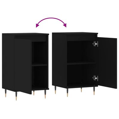 vidaXL Buffets 2 pcs noir 40x35x70 cm bois d’ingénierie