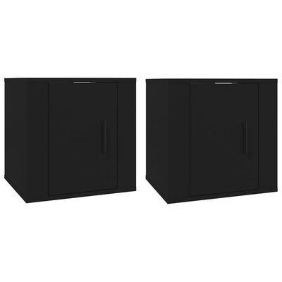 vidaXL Meubles TV muraux 2 pcs Noir 40x34,5x40 cm