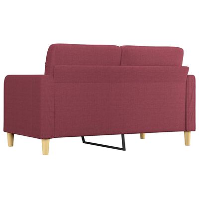 vidaXL Canapé à 2 places Rouge bordeaux 140 cm Tissu