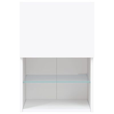 vidaXL Meuble TV avec lumières LED blanc 40,5x30x60 cm