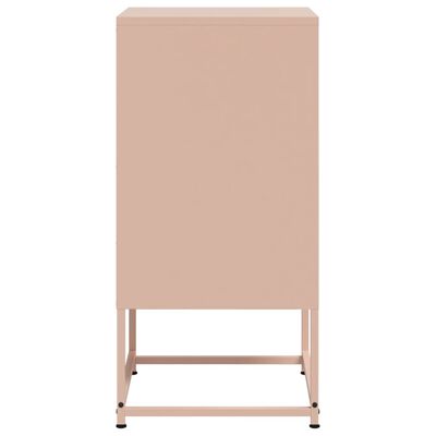 vidaXL Table de chevet rose 36x39x78 cm acier