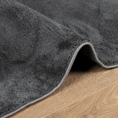 vidaXL Tapis OVIEDO à poils courts anthracite 60x110 cm