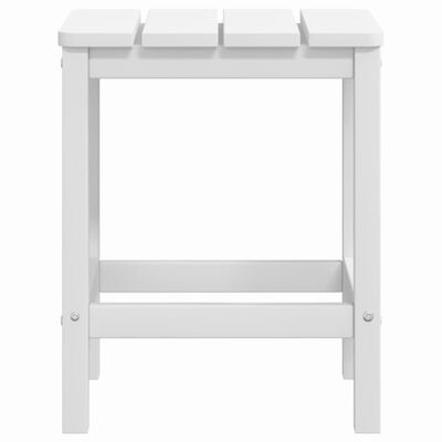 vidaXL Chaise de jardin Adirondack avec table PEHD Blanc