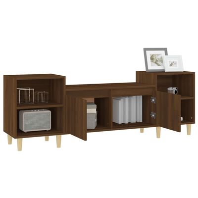 vidaXL Meuble TV Chêne marron 160x35x55 cm Bois d'ingénierie