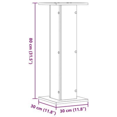 vidaXL Supports pour plantes 2 pcs gris béton bois d'ingénierie