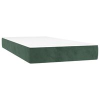 vidaXL Matelas de lit à ressorts ensachés Vert foncé 80x200x20 cm