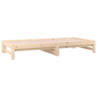 vidaXL Lit coulissant sans matelas 2x(90x200) cm Bois de pin massif