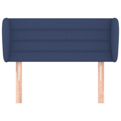 vidaXL Tête de lit avec oreilles Bleu 103x23x78/88 cm Tissu