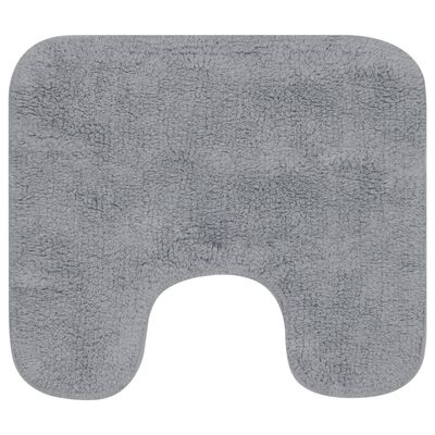 vidaXL Tapis de salle de bain 2 pcs Tissu Gris