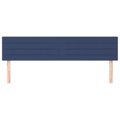 vidaXL Têtes de lit 2 pcs Bleu 80x5x78/88 cm Tissu