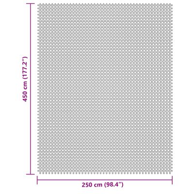 vidaXL Tapis de sol de camping crème 4,5x2,5 m