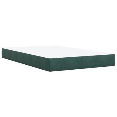 vidaXL Sommier à lattes de lit et matelas Vert foncé 120x200cm Velours