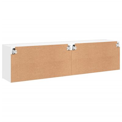 vidaXL Meubles TV muraux 2 pcs blanc 80x30x41 cm