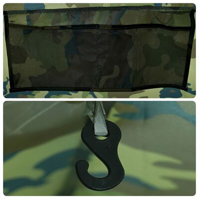 vidaXL Tente de pêche 5 personnes camouflage imperméable