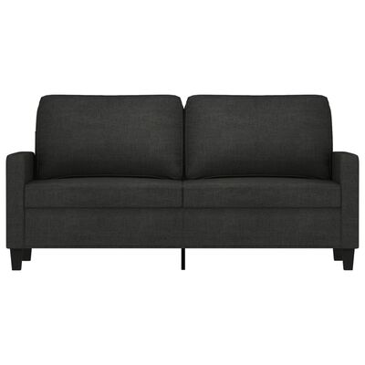 vidaXL Canapé à 2 places Noir 140 cm Tissu