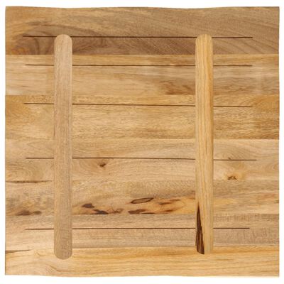 vidaXL Dessus de table bord vivant 40x40x2,5 cm bois de manguier brut