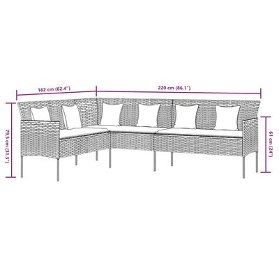 vidaXL Ensemble à manger de jardin coussins 2pcs noir résine tressée