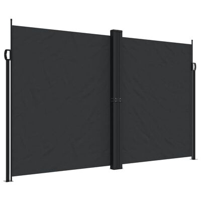 vidaXL Auvent latéral rétractable Noir 200x1200 cm