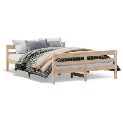 vidaXL Cadre de lit sans matelas 140x200 cm bois massif de pin