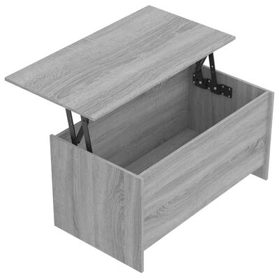 vidaXL Table basse sonoma gris 102x55,5x52,5 cm bois d'ingénierie