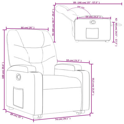 vidaXL Fauteuil inclinable vert foncé tissu