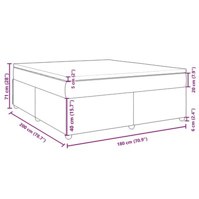 vidaXL Sommier à lattes de lit avec matelas Bleu 180x200 cm Tissu