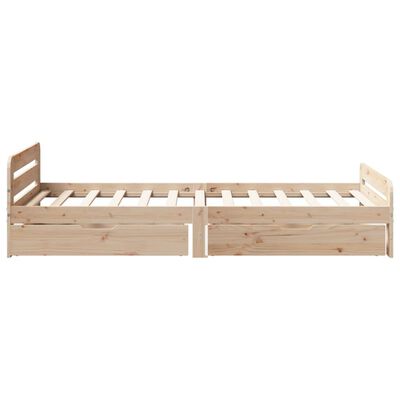 vidaXL Cadre de lit sans matelas 75x190 cm bois de pin massif