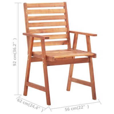 vidaXL Chaises à manger d'extérieur lot de 8 et coussins Acacia massif