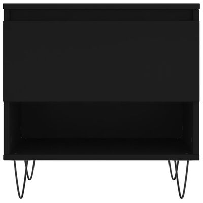 vidaXL Tables basses 2 pcs noir 50x46x50 cm bois d'ingénierie
