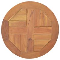 vidaXL Dessus de table Bois de teck solide Rond 2,5 cm 40 cm