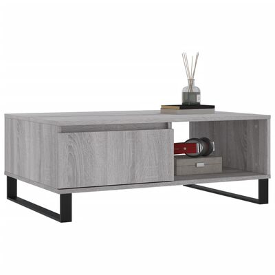 vidaXL Table basse sonoma gris 90x60x35 cm bois d'ingénierie