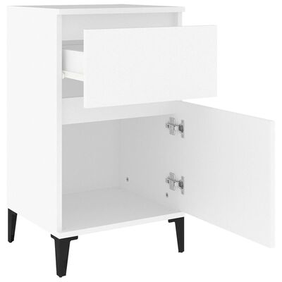 vidaXL Tables de chevet 2 pcs blanc 40x35x70 cm