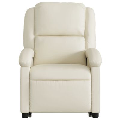 vidaXL Fauteuil inclinable Crème Similicuir