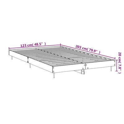 vidaXL Cadre de lit sans matelas chêne marron 120x200 cm