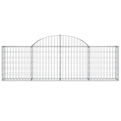 vidaXL Paniers à gabions arqués 10 pcs 200x30x60/80 cm Fer galvanisé