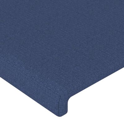 vidaXL Tête de lit avec oreilles Bleu 183x23x78/88 cm Tissu